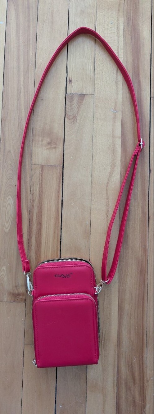 SAX New York Red Crossbody Mini Wallet Bag
